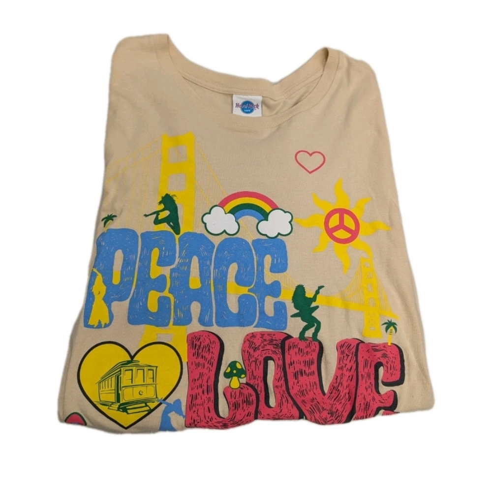 Hard Rock Cafe X Pacsun San Francisco T Shirt XL Groovy Mushroom Hippie 120t
